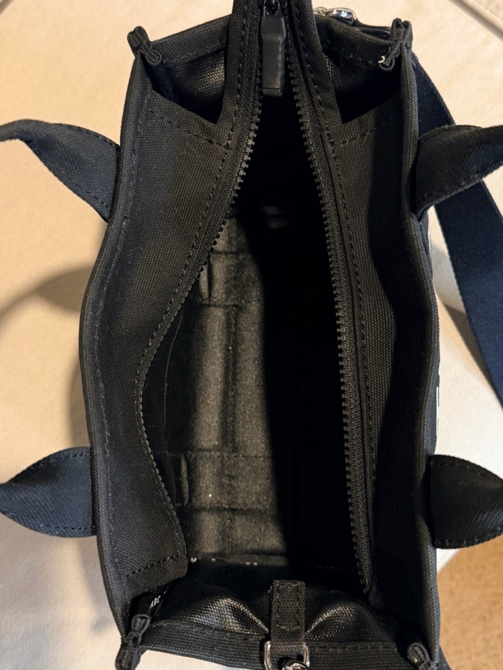 Marc Jacobs Black 'The Tote Bag' Mini Canvas Tote - Picture 10 of 13